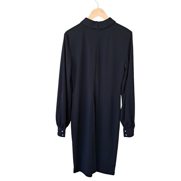 Karl Lagerfeld Black Embellished Long Sleeve Dress Size 6 Workwear Dressy - Picture 11 of 12